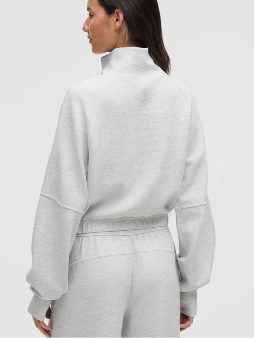 Lululemon Scuba Cropped Funnel-Neck Half Zip Waffle - Picture 6 of 14